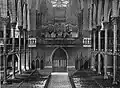 Historic photo of the rear nave and organ loft