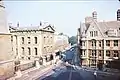 View north up Catte Street from Hertford College towards Parks Road in the distance.