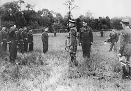 German army surrender in a field in Caudan on August 10, 1945.