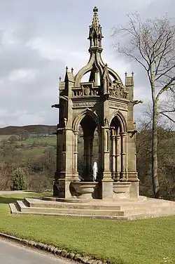 The memorial to Cavendish at Bolton Abbey