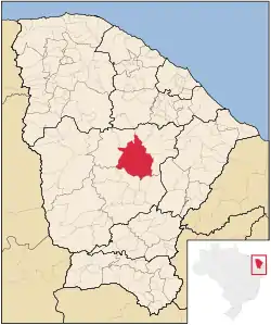 Location in Ceará  state