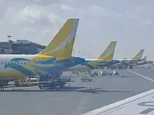 Aircraft tails of Cebu Pacific aircraft
