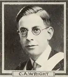 Wright on his graduation from the University of Western Ontario in 1923