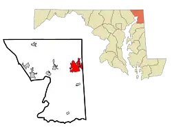 Location in Cecil County and the State of Maryland