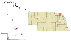 Location of Coleridge, Nebraska