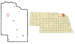 Location of Fordyce, Nebraska