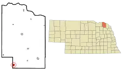Location of Randolph, Nebraska