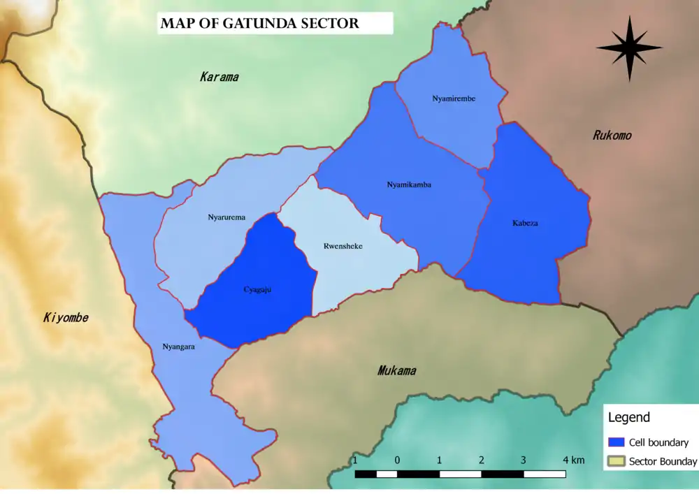 Cell Map of Gatunda Sector