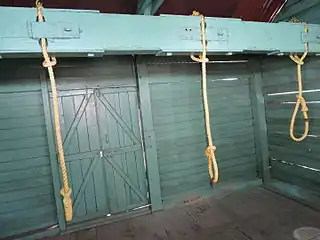 The hanging cell, where three prisoners could be hanged at once