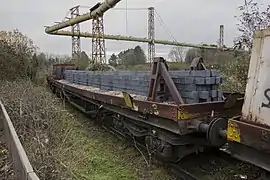 Billets on rail wagon