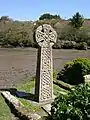 The cross on the grave of Charles Bowen Cooke, St Just in Roseland