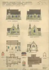 Proposals for Cemetery Chapel at Green Lane, Farnham by Arthur Stedman (1912)