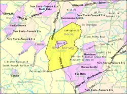 Census Bureau map of Chester Township, New Jersey