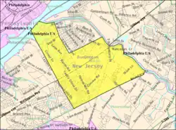 Census Bureau map of Delran Township, New Jersey