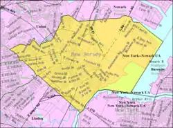 Census Bureau map of Elizabeth, New Jersey