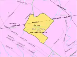 Census Bureau map of Garwood, New Jersey