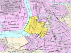 Census Bureau map of Gloucester City, New Jersey