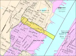 Census Bureau map of Guttenberg, New Jersey