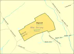 Census Bureau map of Hopewell, New Jersey