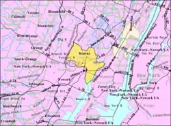 Census Bureau map of Kearny, New Jersey