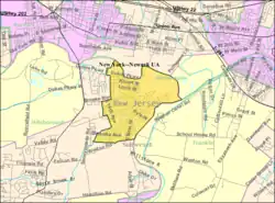 Census Bureau map of Manville, New Jersey