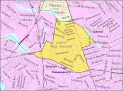 Census Bureau map of Mount Ephraim, New Jersey