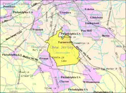 Census Bureau map of Washington Township, Gloucester County, New Jersey