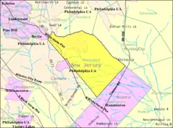 Census Bureau map of Waterford Township, New Jersey