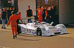 Arturo Merzario, driving the Centenari M1-Alfa Romeo at Donington Park, 5 July 1997