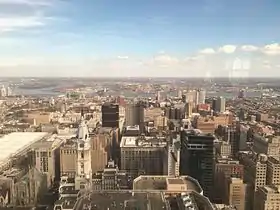 The eastern portion of Center City from the One Liberty Observation Deck