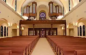 View down the nave toward gallery