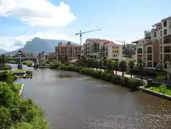 Main Canal within Century City, Table Mountain in the background