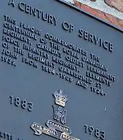 Century of Service Plaque The Royal Canadian Regiment 1883–1983, Royal Military College Saint-Jean