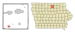 Location of Thornton, Iowa