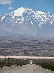 Pampa del Leoncito and Cerro Mercedario in the background