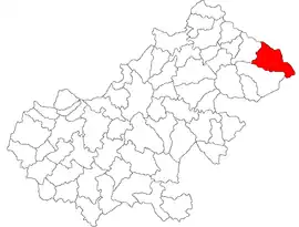 Location in Satu Mare County