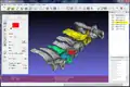 Painting colors on cervical vertebrae polygon data, included in BodyParts3D data, using MeshLab.