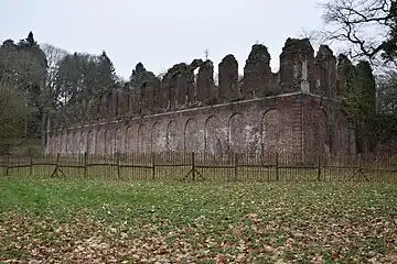 Ruins of the Château of Mariemont today