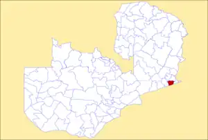 District location in Zambia