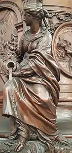 Detail of the pulpit – "Temperance"