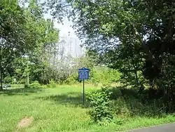 Historical marker at the site of Chairville