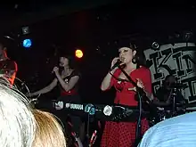 The Chalets on stage at King Tut's Wah Wah Hut in Glasgow during their 2006 tour.