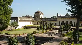 Chaman Mahal with garden