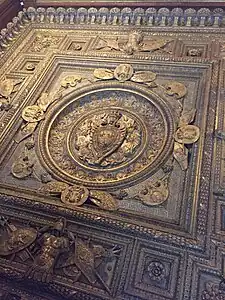 Renaissance ceiling of the king's bedroom in the Louvre Palace, by Francisque Scibecq de Carpi, 1556