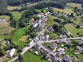 An aerial view of Champagnac-la-Noaille