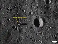 Chandrayaan-2 image of the Lunar Module Eagle descent stage