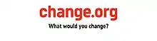 Image 6The logo and slogan for change.org (from Politics and technology)