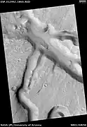 Channels in Ares Vallis Region, as seen by HiRISE.