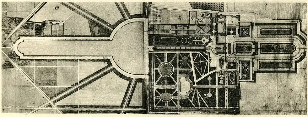 Site plan attributed to Louis-Denis Le Camus, c. 1770 (collection of Thierry André)