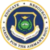 Emblem for USAF Chaplain Corps College, incorporating shield, no religious symbols, 2010